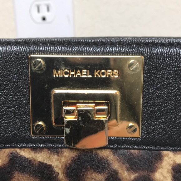 Michael Kors Astrid Haircalf Satchell with Leather Trim & Crossbody Strap - Picture 2 of 10